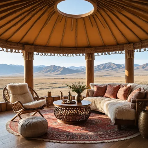 Golden ger elegance in Mongolia for refined luxury hotel stays